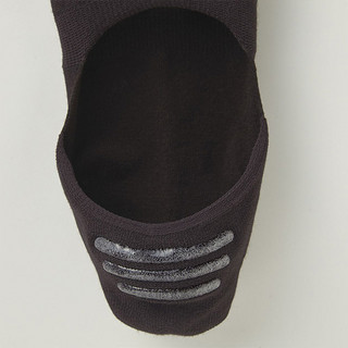 MUJI 无印良品 男式 脚跟带防滑薄款 隐形船袜 (黑色、25-27cm)