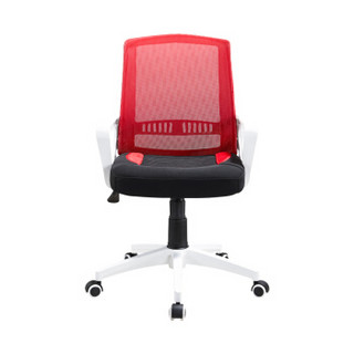 麦森maisen 麦森（maisen）电脑椅 家用办公培训椅子 职员网布老板靠背转椅 白+红色 MS-BGY-104