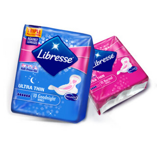轻曲线(Libresse)卫生巾日夜组合套装30片 日用240+夜用320绵柔超薄防漏塑形（欧洲原装进口）