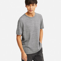优衣库 UNIQLO 优衣库 414495 男士华夫格圆领T恤
