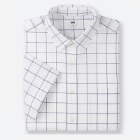 优衣库 UNIQLO 优衣库 416944 男士泡泡纱格子衬衫