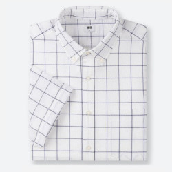 优衣库 UNIQLO 优衣库 416944 男士泡泡纱格子衬衫