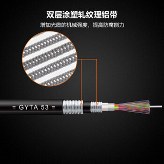 博扬（BOYANG）BY-GYTA53-24B1.3重铠地埋24芯单模室外光缆 GYTA53层绞式直埋网线光纤线 3000米轴