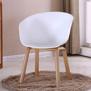 94027 塑料椅 伊姆斯大盆椅 现代简约休闲椅北欧餐椅 白色