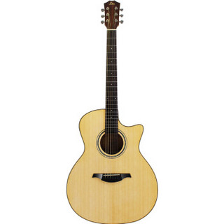 雷克斯（REX）单板吉他面单民谣木吉它jita乐器 40英寸R-A20C原木色单板