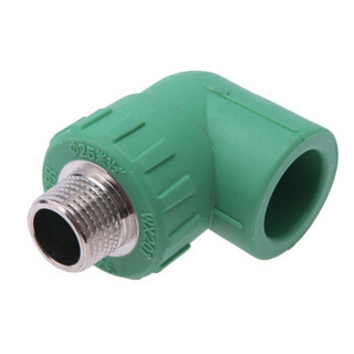 伟星 绿色环保PPR25 6分配件 管材管件 PPR水管配件水暖管件 外丝弯头25/6分*1/2 绿色（5个/袋）