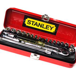 史丹利 (STANLEY) 21件6.3MM系列公英制套筒棘轮扳手组套 89-507-22
