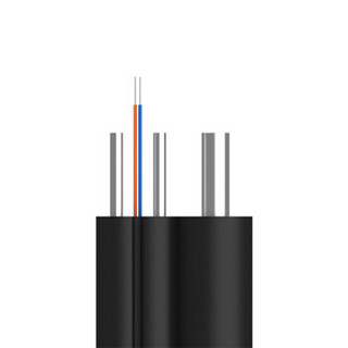 博扬（BOYANG）BY-PX203-150m 皮线光纤光缆 室外5.0单模双芯 150米黑色 2芯3钢丝 低烟无卤网线光纤线