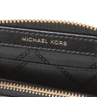 MICHAEL KORS 迈克·科尔斯 BARBARA系列 MK 女士黑色树脂短款钱夹钱包 32H8GB8Z0P BLACK