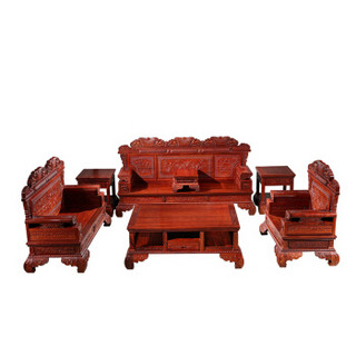 粤顺中式沙发红檀木沙发123组合古典家具沙发实木HT17