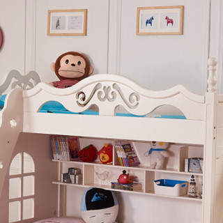 A家家具 儿童床 韩式简约儿童上下床 实木框架高低床小孩双层床 1.2米床 ET16