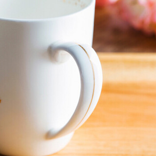 Para Ella HELLO KITTY马克杯咖啡杯子 陶瓷杯水杯创意情侣牛奶瓷风早晨奶茶杯 金色花影 301-400ML