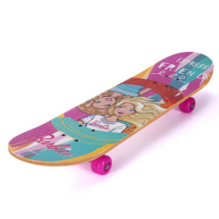 芭比（Barbie） 滑板初学者休闲滑板车男女童儿童代步双翘板 四轮刷街公路板枫木专业滑板