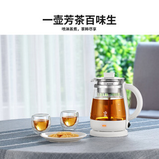 鸣盏养生壶玻璃蒸汽喷淋式茶壶热水壶电水壶煮茶壶煮茶器KE-8078