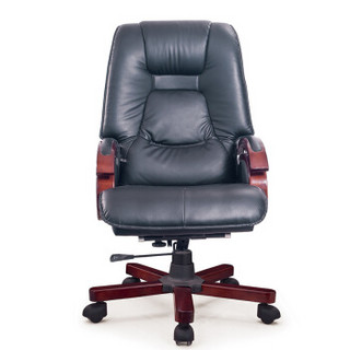 金海马/kinhom 电脑椅 办公椅 西皮老板椅 人体工学椅子 黑色 7690-8029