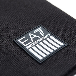 EA7 EMPORIO ARMANI阿玛尼奢侈品18秋冬新款男士街头时尚针织帽275803-8A302 BLACK-00020 S