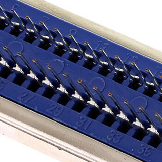 RS Pro欧时 Centronics 系列 36路 直 2.16mm节距 通孔 印刷电路板插座, 焊接端接