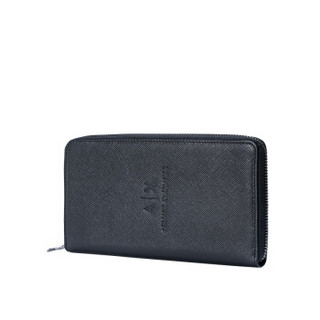 ARMANI E阿玛尼奢侈品19春夏新款简约logo男式长款钱包 958055-CC223-19S BLACK-00020 U