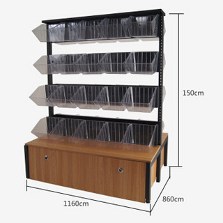 澳美佳 钢木置物架 超市零食架 收纳架 层架