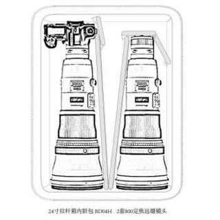 STATIN 赛腾 BD04H-NB15 摄像机包 双打鸟大炮包 长焦镜头包24寸拉杆箱内胆包 适合佳能5D/6D/1DX/尼康D5