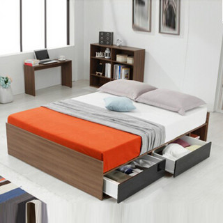唯有唯美 简约现代沙发床多功能储物床小户型两用床 长2050深1820高400mm
