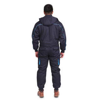谋福 8687 连体耐低温工作服 保暖连体工装连体服 冷库防寒防冻服 工作棉袄（藏青色连体款） 4XL