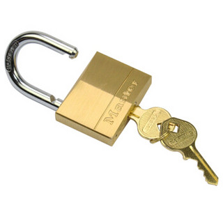 玛斯特（Master Lock）黄铜挂锁家用实心仓库大门锁150MCND定制-免费激光刻字
