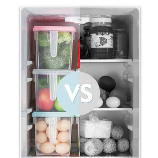 魔幻厨房(Magic Kitchen) 冰箱保鲜收纳盒 食物长方形鸡蛋蔬菜 抽屉式塑料储物整理盒 冷冻神器