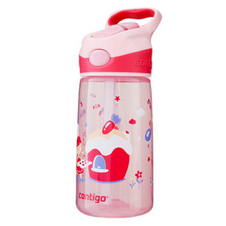 contigo儿童塑料吸管水杯便携运动水杯450ML水壶小小烘焙师 HBC-STR115