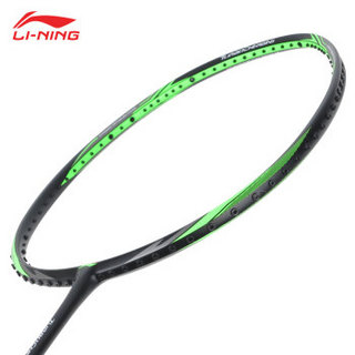 李宁（LI-NING）全新 能量聚合科技平台中端羽毛球拍 能量20D 速度型 黑绿色单拍(已穿线)