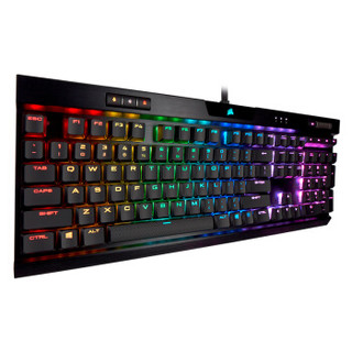 USCORSAIR 美商海盗船 K70 MK.2 LP 104键 有线机械键盘 黑色 Cherry MX 灵动版红轴 RGB