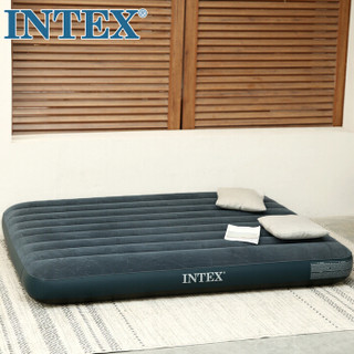 INTEX 充气床垫家用双人气垫床单人加高加厚梦幻绿便携冲气折叠床