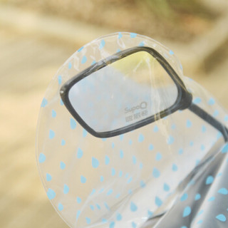 途馨 户外骑行成人电动车电瓶车摩托车雨衣 男女式单人双帽檐雨披加大加厚 带镜套雨衣 透明水滴 4XL