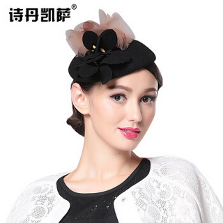 诗丹凯萨女士小礼帽冬季时尚羊毛贝雷帽 TS033085