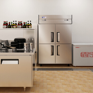 星星（XINGX） 840升商用厨房冰箱不锈钢双温冰柜BCD-840E+1.8米厨房全冷冻工作台TD-18E