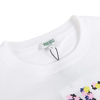 KENZO 高田贤三 女士白色棉质字母图案T恤衫 PF852TS721990 01 XL