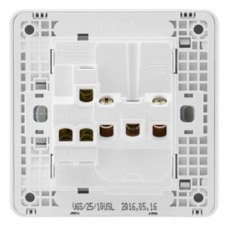 罗格朗 LEGRAND 开关插座面板 逸典玉兰白10A五孔带开关（双控）面板