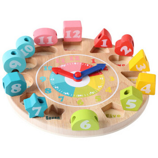 巧之木（QZMTOY） 儿童积木拼装玩具 生肖数字时钟