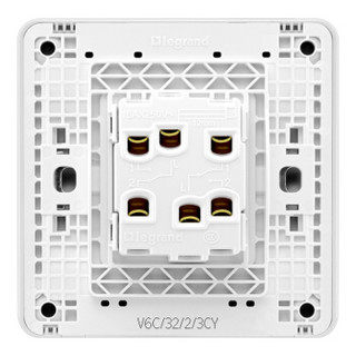 罗格朗 LEGRAND 开关插座面板 逸典玉兰白双开双控带荧光开关