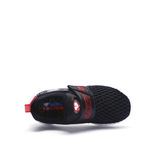 史努比（SNOOPY）童鞋男童运动鞋 2019夏季单网透气儿童跑鞋 S911A3707黑色30