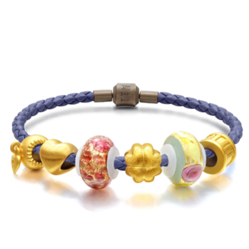 Chow Sang Sang 周生生Charme系列86032B-24GG-00 黄金串珠手链19cm