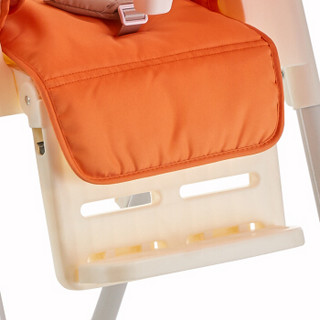 hd小龙哈彼 儿童餐椅多功能婴儿宝宝便携折叠免安装可躺餐椅 多档调节布套可拆洗 粉橙 LY688-S106