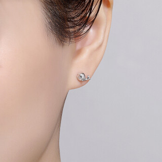 耳钉铂金六福珠宝图片