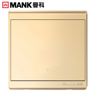 曼科 （MANK）御家时尚金 一位双控开关 86暗装开关插座面板16AX 250V~