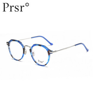 帕莎（Prsr）防蓝光眼镜电脑手机护目镜男女情侣款全框板材镜架平光眼镜PT66100-COL.127防蓝光
