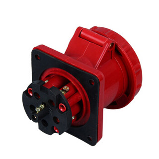 商品zng 380v5孔63a工业插座暗装 三相五线63a5p大功率电机工业插座