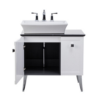 美标 落地式浴室柜 雅居系列含盆卫生间洗手洗脸盆柜CC80（皇家白8'孔， 台上盆）