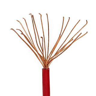 菊花 电线电缆BVR 4平方 单芯多股铜线 家装家用铜芯电线 100米 红色火线