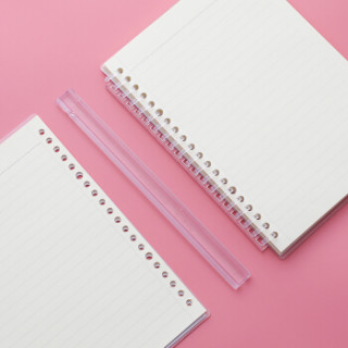 商品文谷(wengu)b5/80张26孔抽拉活页本线圈本活页可拆笔记本子记事本