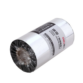 deli 得力 110mm*300m热转印条码打印机 标签机打印碳带 增强蜡基碳带81502